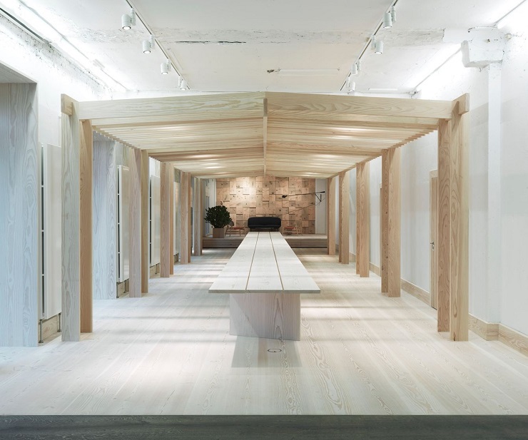 Copenhagen OeO Studio – Uno Showroom Interamente in Legno