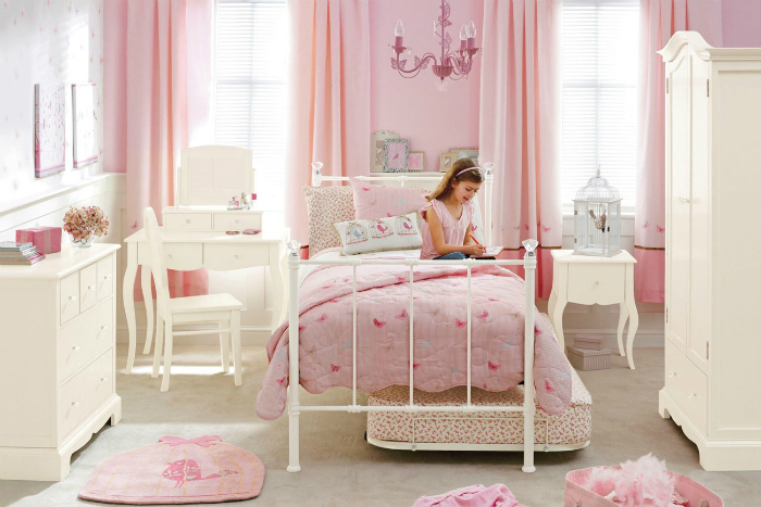 incredibili-idee-design-camerette-bambini -stile frances - camera -pink